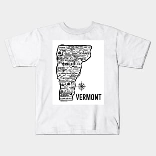 Vermont Map Kids T-Shirt